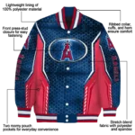personalized los angeles angels power plate blue varsity jacket best selling