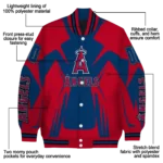personalized los angeles angels spider mark blue red crocs varsity jacket best selling