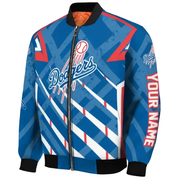 personalized los angeles dodgers chevron angles blue bomber jacket best selling