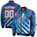 personalized los angeles dodgers chevron angles blue bomber jacket best selling