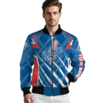 personalized los angeles dodgers chevron angles blue bomber jacket best selling