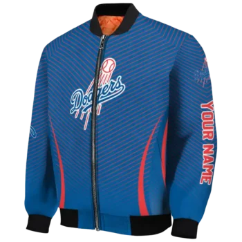 personalized los angeles dodgers chevron arrow blue bomber jacket best selling