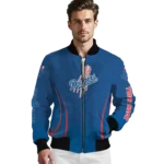 personalized los angeles dodgers chevron arrow blue bomber jacket best selling