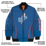 personalized los angeles dodgers chevron arrow blue bomber jacket best selling
