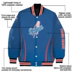 personalized los angeles dodgers chevron arrow blue varsity jacket best selling