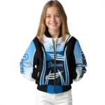 personalized los angeles dodgers mesh effect blue black bomber jacket best selling