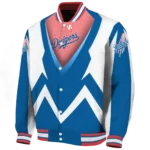 personalized los angeles dodgers v stripes blue white varsity jacket best selling