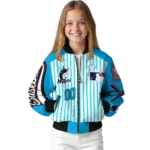 personalized miami marlins eagle baseball blue white bomber jacket best selling