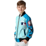 personalized miami marlins eagle baseball blue white bomber jacket best selling