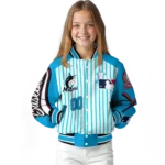 personalized miami marlins eagle baseball blue white varsity jacket best selling
