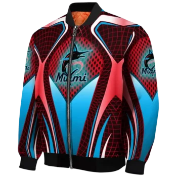 personalized miami marlins mesh chest black crocs black bomber jacket best selling