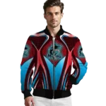 personalized miami marlins mesh chest black crocs black bomber jacket best selling