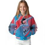 personalized miami marlins star burst blue varsity jacket best selling