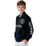 personalized milwaukee brewers hexagon mesh navy blue black bomber jacket best selling