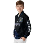 personalized milwaukee brewers hexagon mesh navy blue black varsity jacket best selling