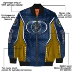 personalized milwaukee brewers power plate navy blue bomber jacket best selling