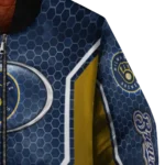 personalized milwaukee brewers power plate navy blue bomber jacket best selling