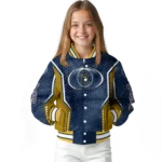 personalized milwaukee brewers power plate navy blue varsity jacket best selling