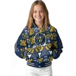personalized milwaukee brewers pyramid shapes navy blue varsity jacket best selling
