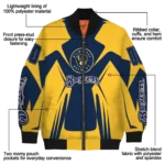 personalized milwaukee brewers spider mark navy blue gold crocs bomber jacket best selling