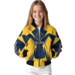 personalized milwaukee brewers spider mark navy blue gold crocs bomber jacket best selling