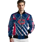 personalized minnesota twins chevron angles navy bomber jacket best selling
