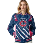 personalized minnesota twins chevron angles navy varsity jacket best selling
