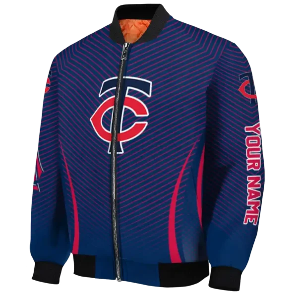 personalized minnesota twins chevron arrow navy bomber jacket best selling