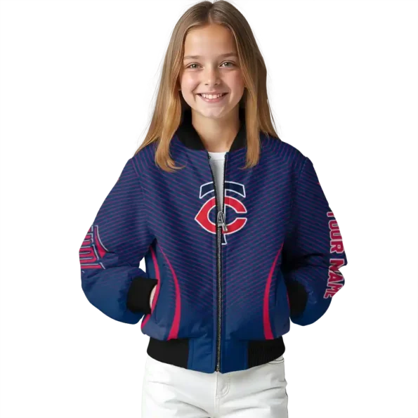 personalized minnesota twins chevron arrow navy bomber jacket top rated