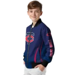 personalized minnesota twins chevron arrow navy bomber jacket best selling