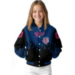 personalized minnesota twins flame border navy black varsity jacket best selling