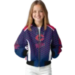 personalized minnesota twins hexagon grid navy bomber jacket best selling