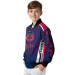 personalized minnesota twins hexagon grid navy bomber jacket best selling