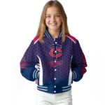 personalized minnesota twins hexagon grid navy varsity jacket best selling
