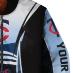 personalized minnesota twins mesh effect navy black bomber jacket best selling