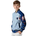 personalized new york mets eagle baseball blue white varsity jacket best selling