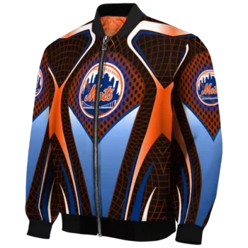 personalized new york mets mesh chest black bomber jacket best selling