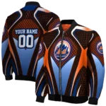 personalized new york mets mesh chest black bomber jacket best selling