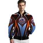 personalized new york mets mesh chest black bomber jacket best selling