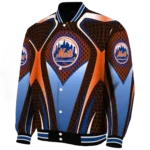 personalized new york mets mesh chest black varsity jacket best selling