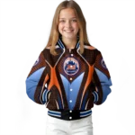 personalized new york mets mesh chest black varsity jacket best selling