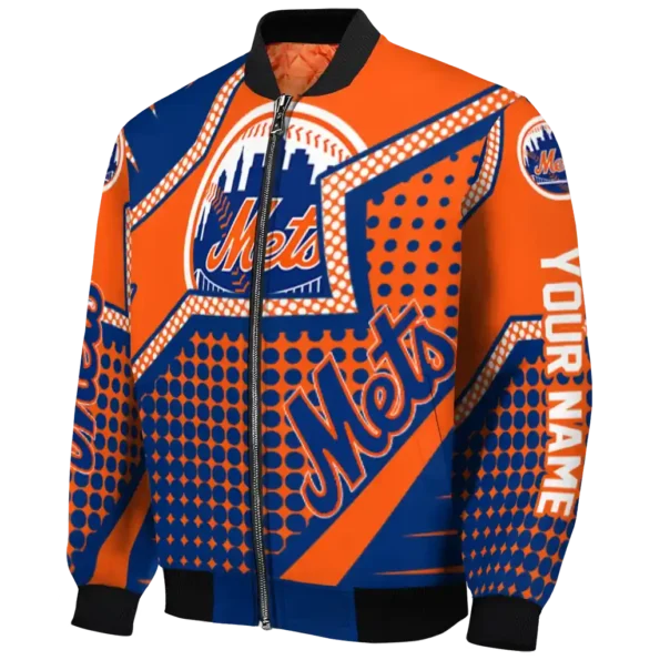 personalized new york mets star burst blue bomber jacket best selling