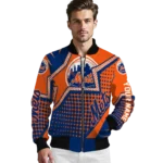 personalized new york mets star burst blue bomber jacket best selling