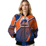personalized new york mets star burst blue bomber jacket best selling