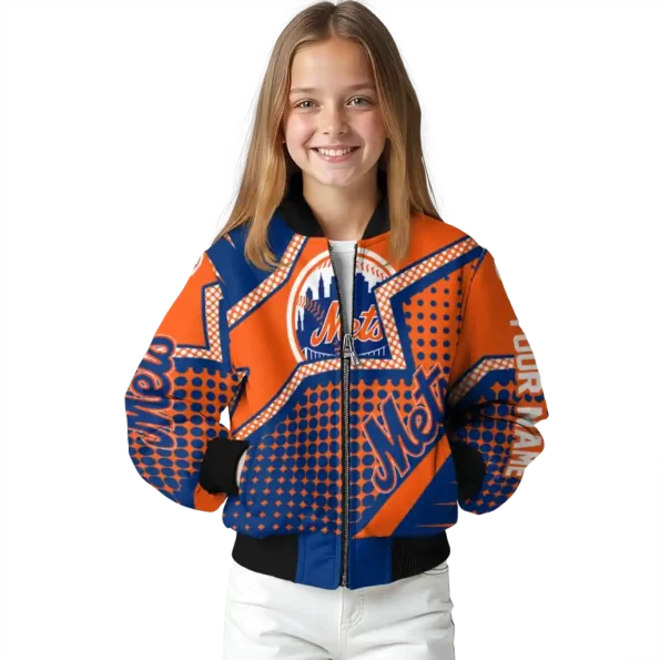 personalized new york mets star burst blue bomber jacket top rated