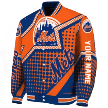 personalized new york mets star burst blue varsity jacket best selling