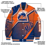 personalized new york mets star burst blue varsity jacket best selling