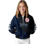 personalized new york yankees hexagon mesh navy black bomber jacket best selling