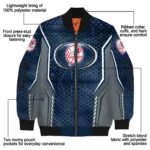 personalized new york yankees power plate navy bomber jacket best selling