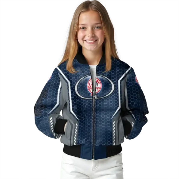 personalized new york yankees power plate navy bomber jacket top rated